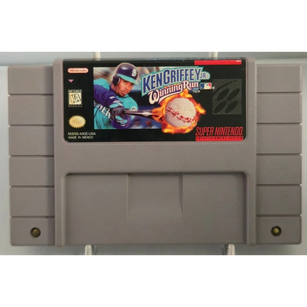 Ken Griffey Jr.'s Winning Run - SNES Super Nintendo -‎ Authentic Stamp - Tested